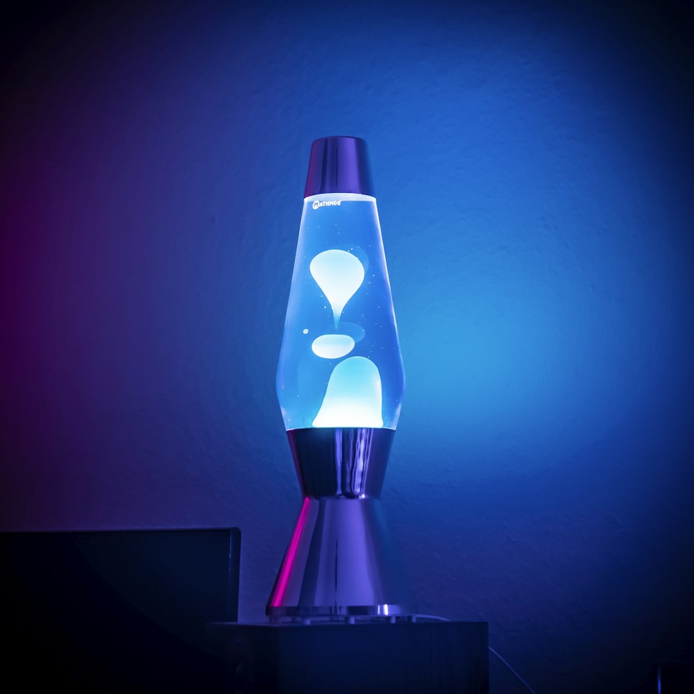 silver lava lamp