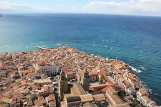 aerial city building view