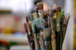photo of paint brushes