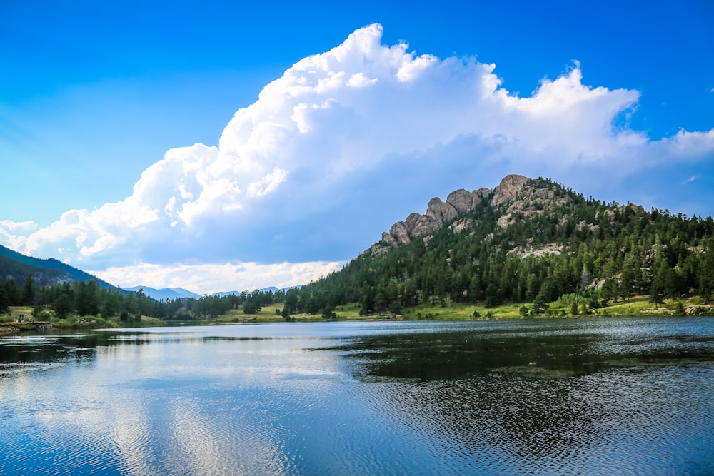 mountain near body of water