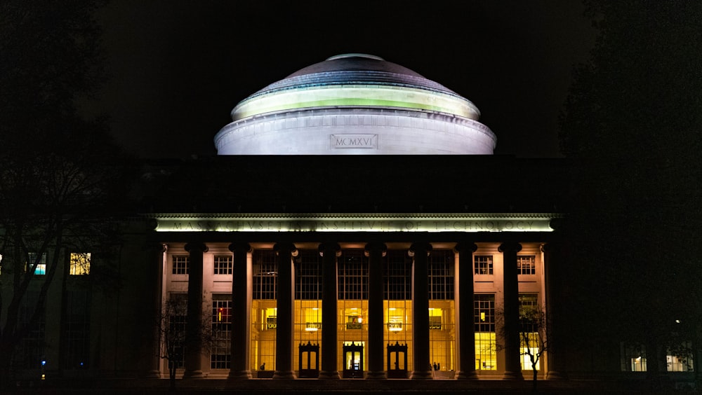 building at night