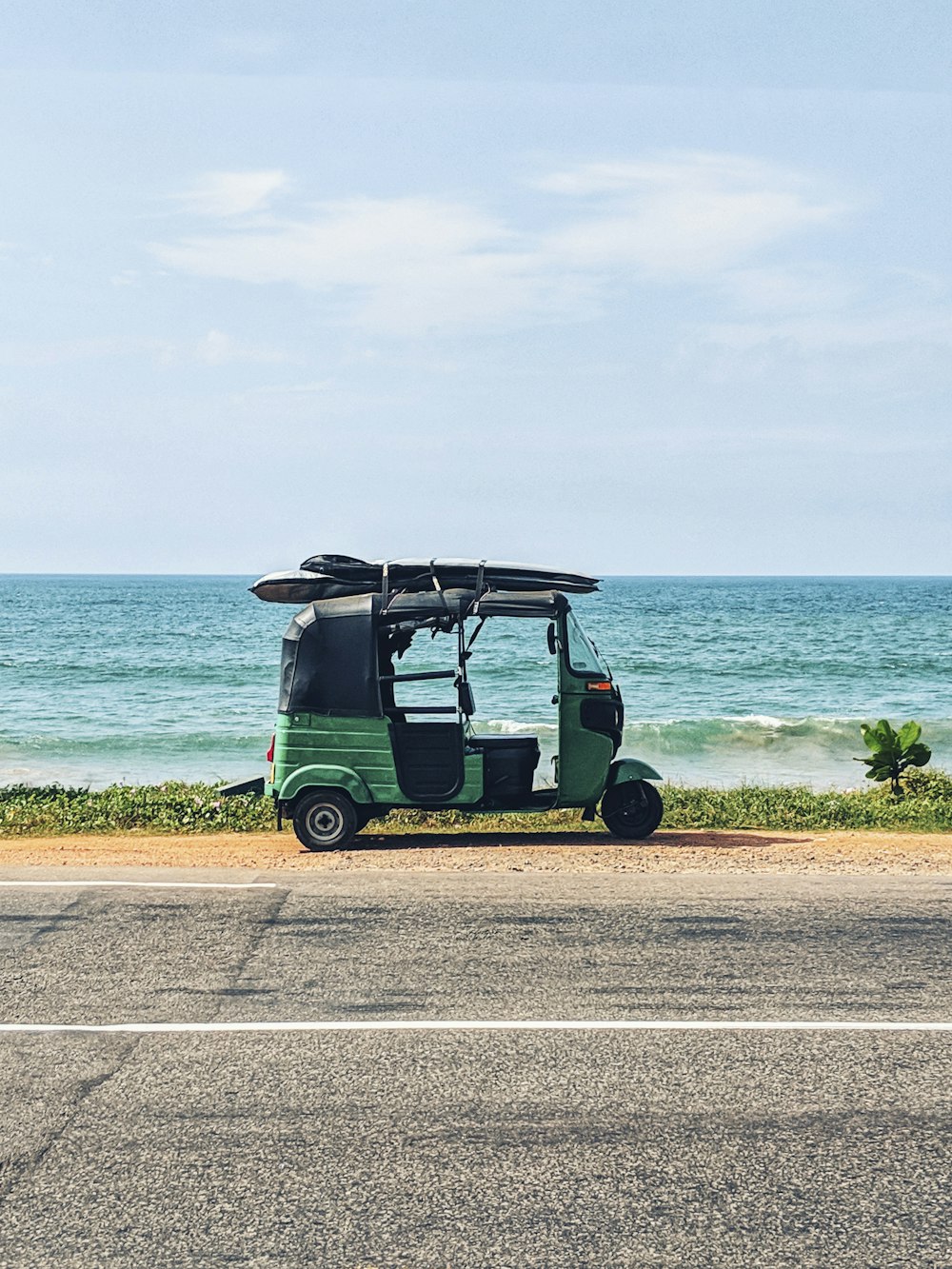 green and black trike