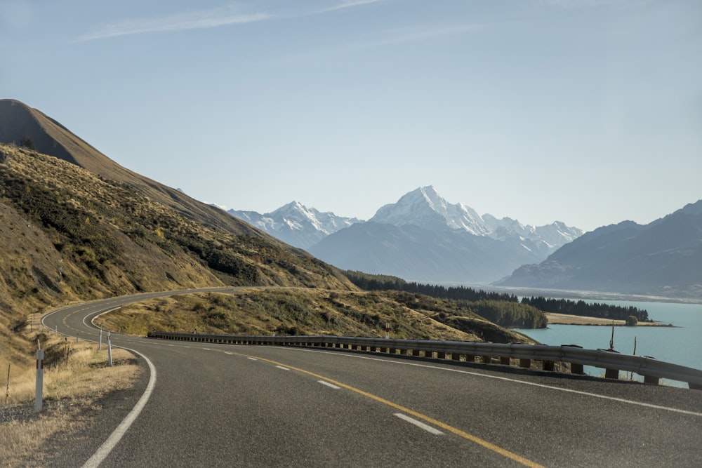 road near lake