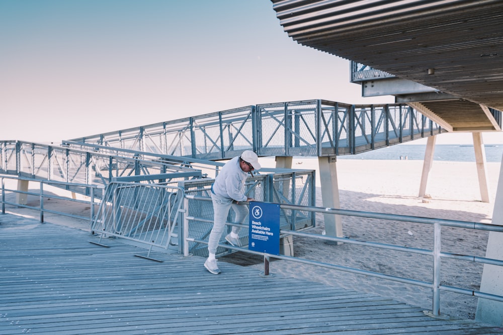 man on railing