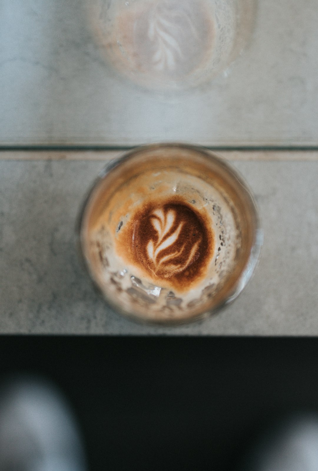 high angle photo of cappuccino