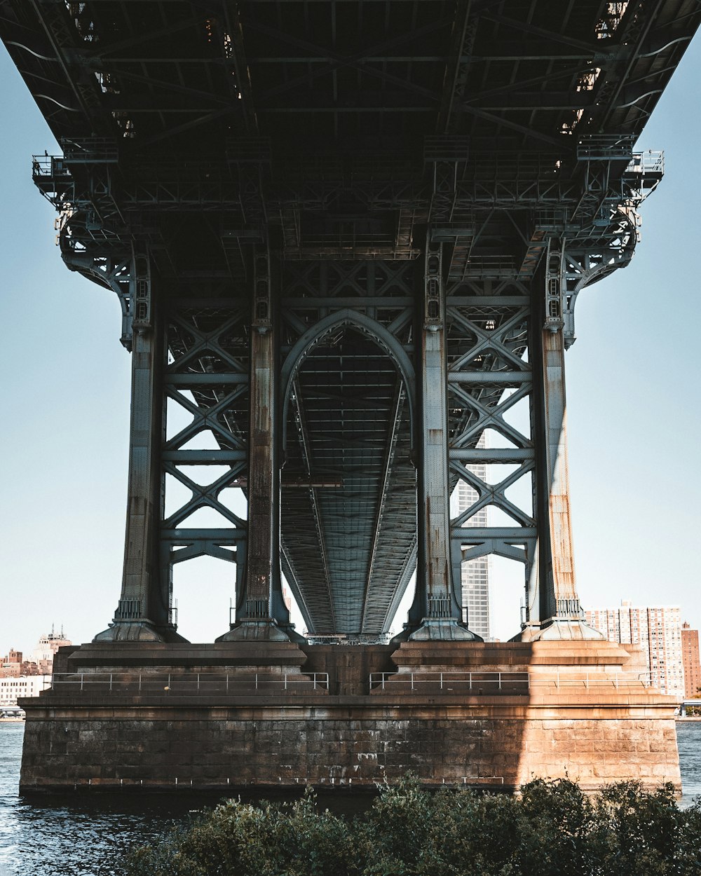 gray metal bridge