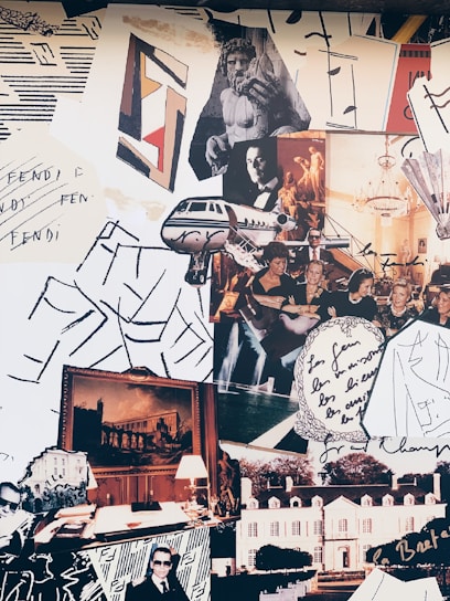 A vibrant collage showcasing art, music, and travel experiences.