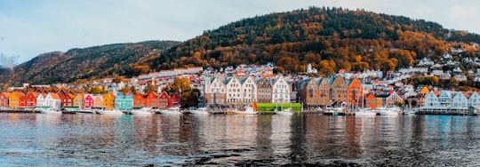 buildings near calm body of water in Bryggen Norway