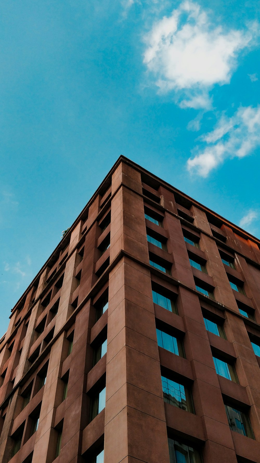 brown painted building