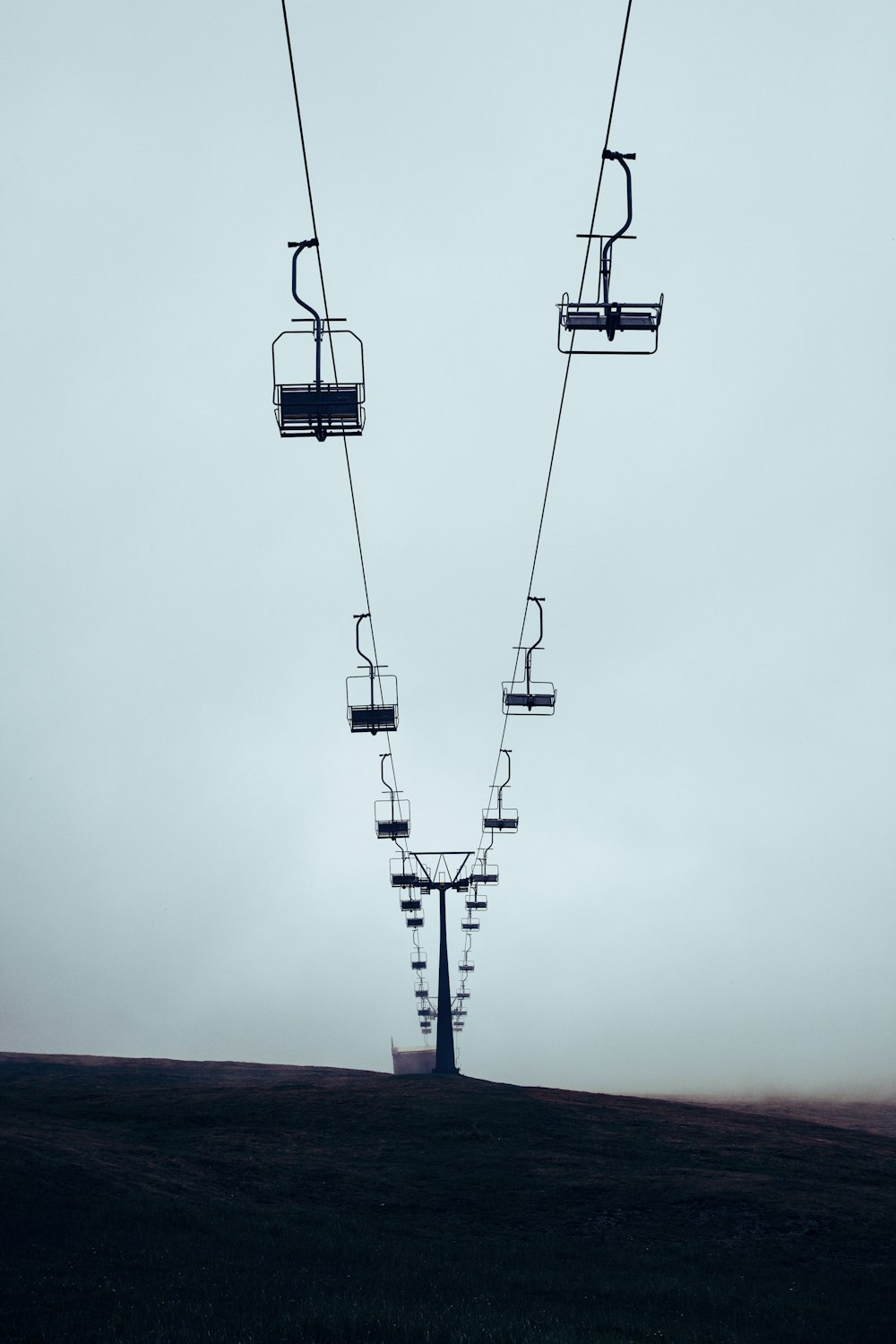 low angle photography of cable cars during daytime