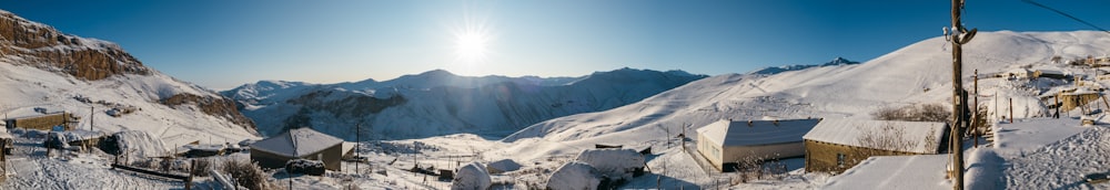 wide angle photo of mountain