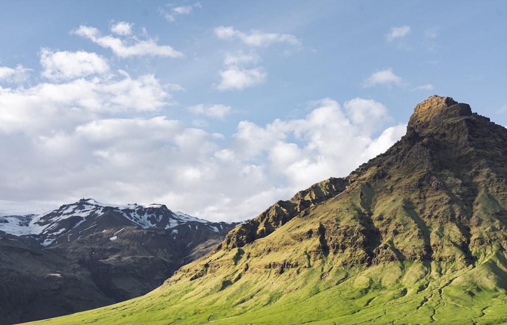 green mountain slope