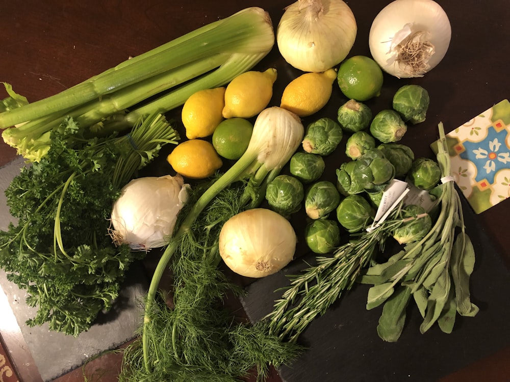 assorted-variety of vegetables and spices