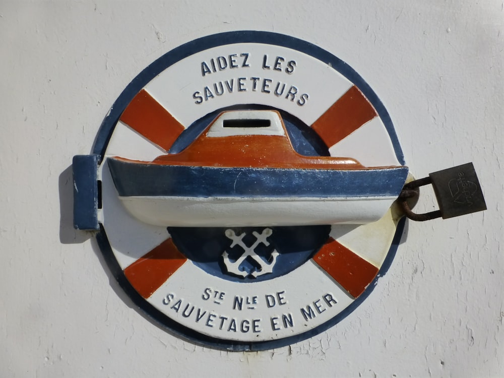 white and red boat decor