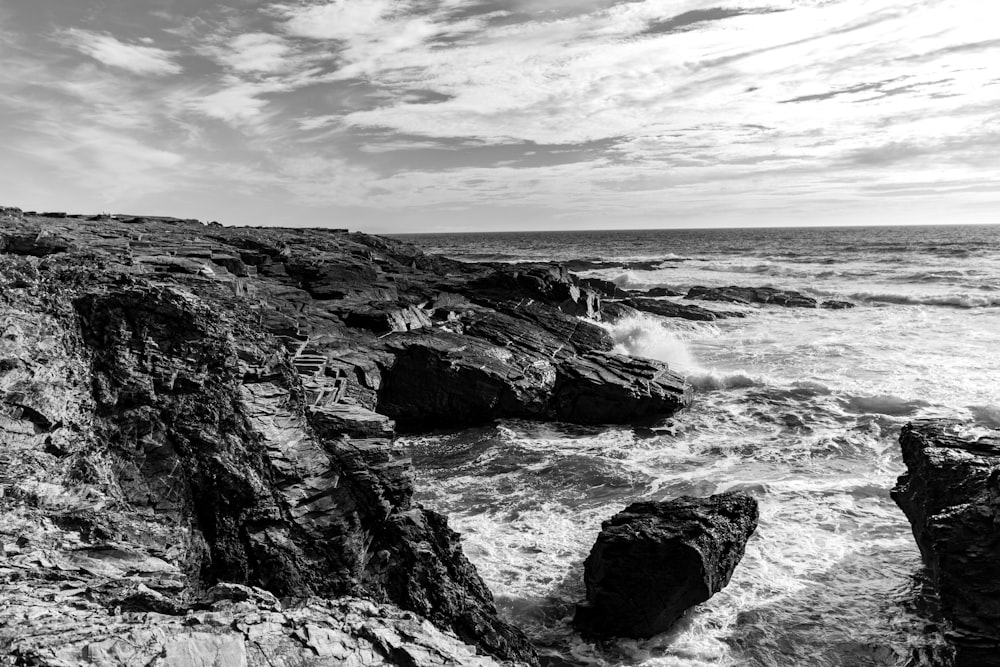 black rock formation