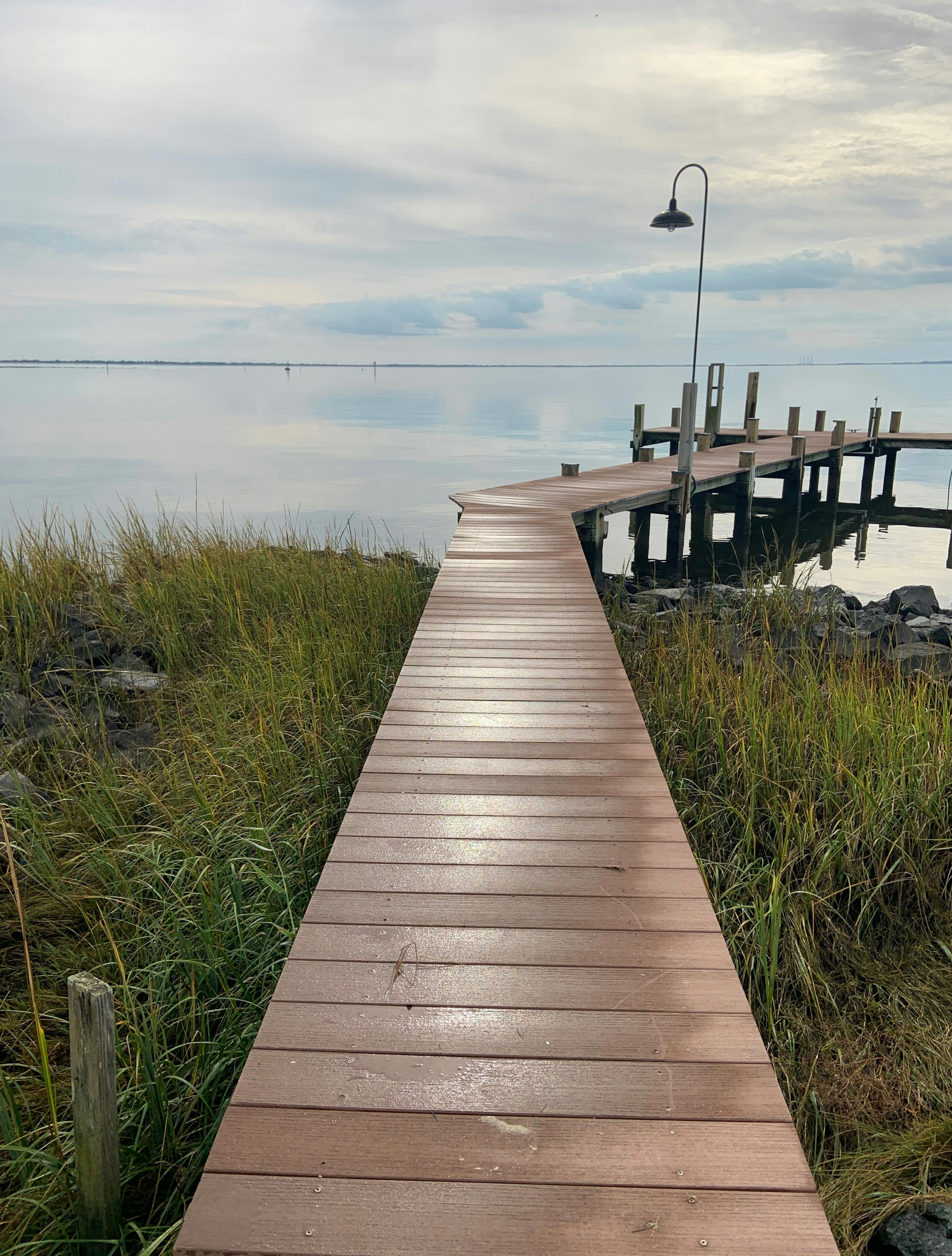Walkway leading out into the Rehoboth Bay