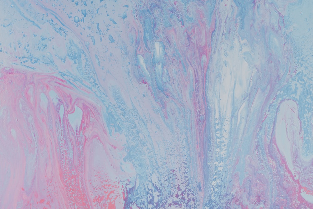 blue and pink abstract painting