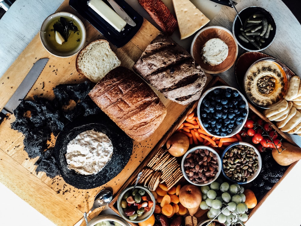 baked breads with fruits