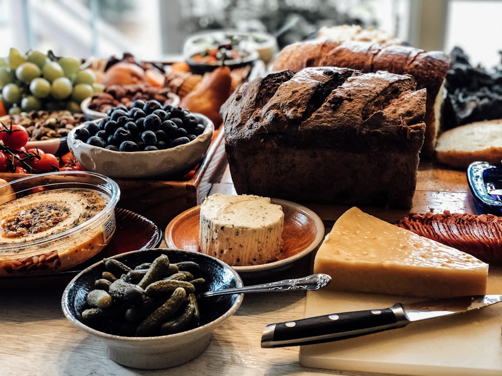 assorted food on table top at daytime