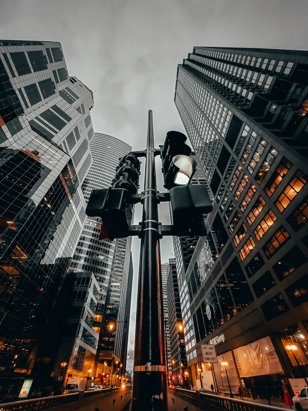 low-angle photography of glass walled high rise building