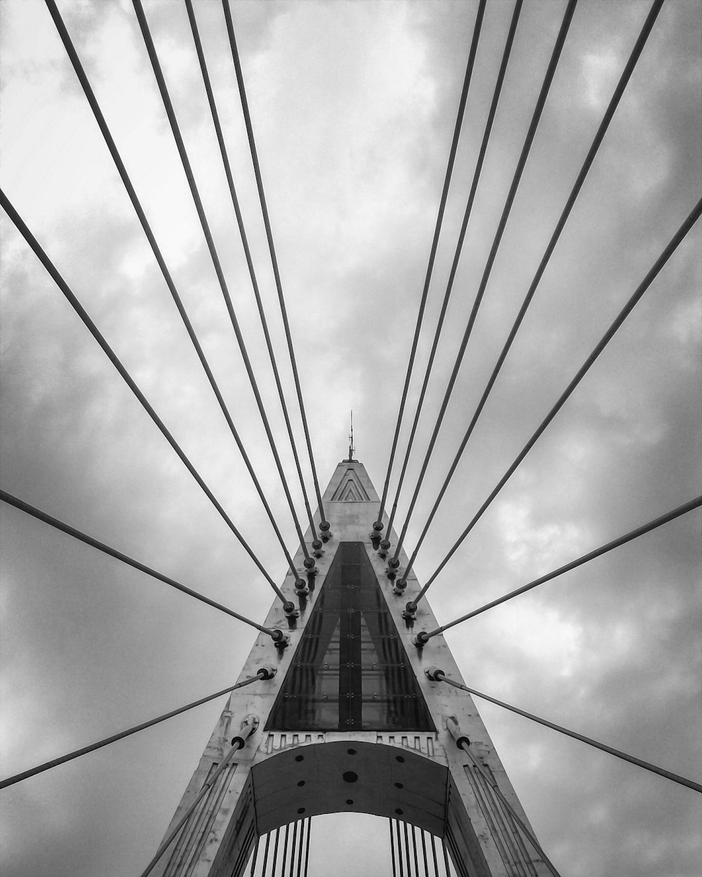 gray concrete bridge suspension