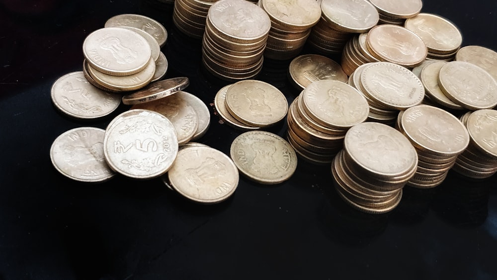 round silver-colored coin lot