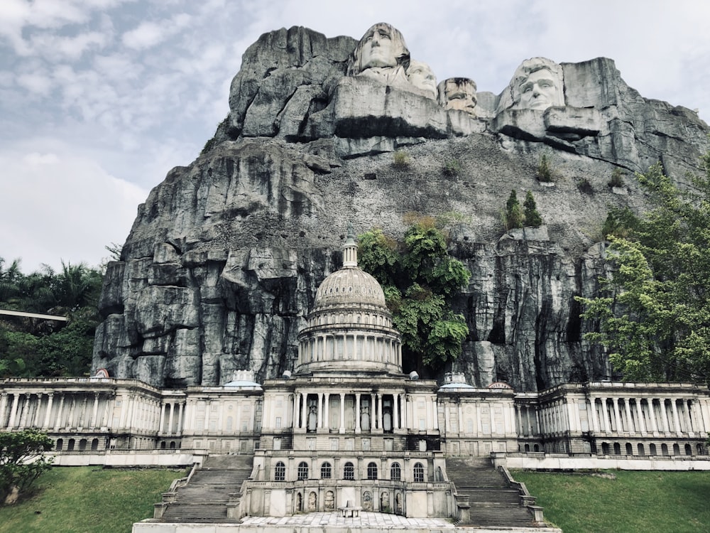 grey concrete dome building