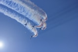 A synchronized drone formation creating geometric patterns in the air.