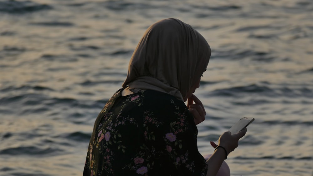 woman using smartphone