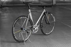 A sleek bicycle engineered for speed.