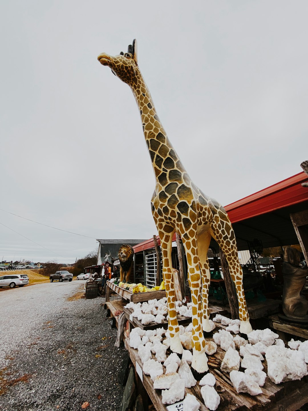 brown giraffe statue