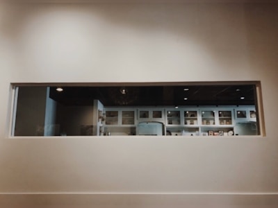 Interior view showing smart layout with shelves and storage.