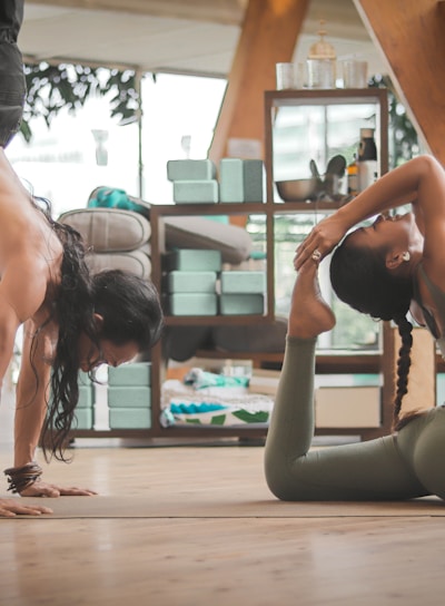 woman stretching