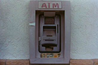 gray ATM machine