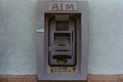 gray ATM machine