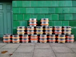 grey and orange containers