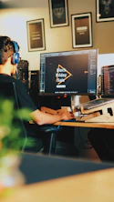 man using computer