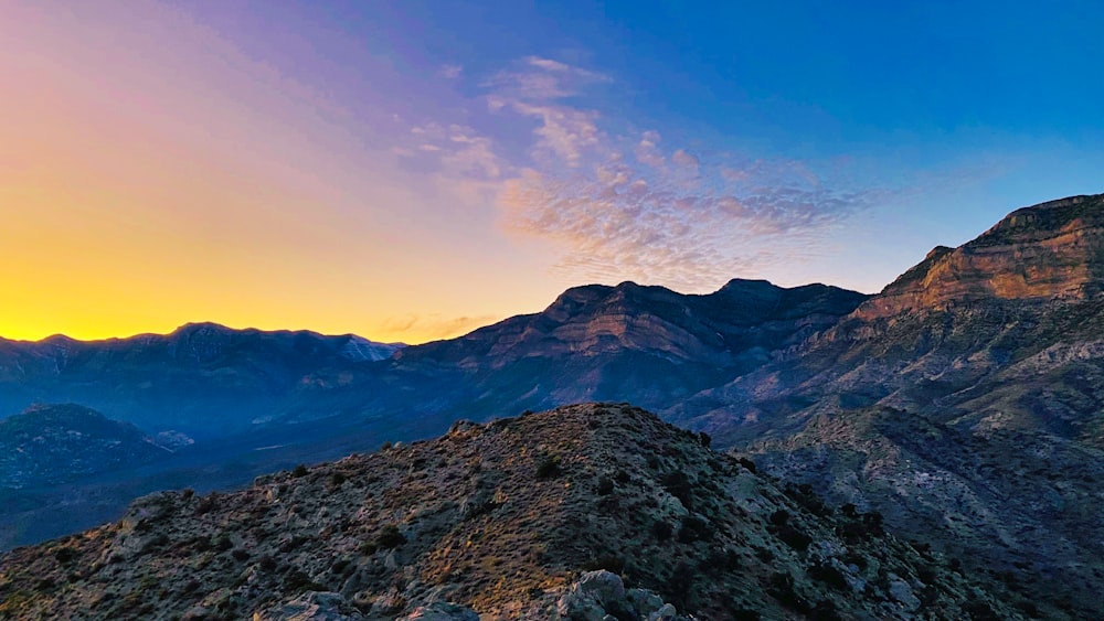 brown rocky mountain during golden hour