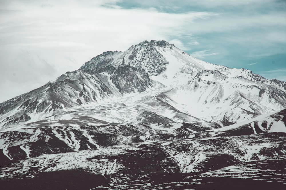 mountain covered with snow