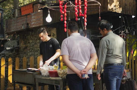 man wearing black shirt in Darband Iran