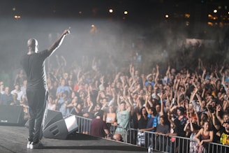 man standing on stage