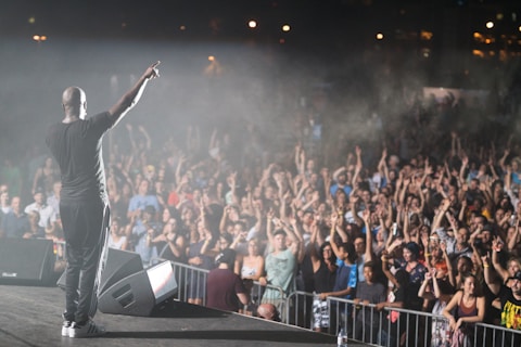 man standing on stage