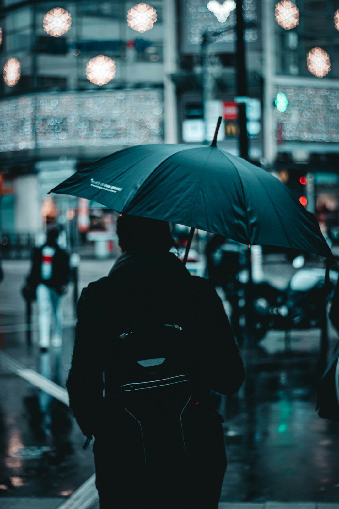 person with umbrella