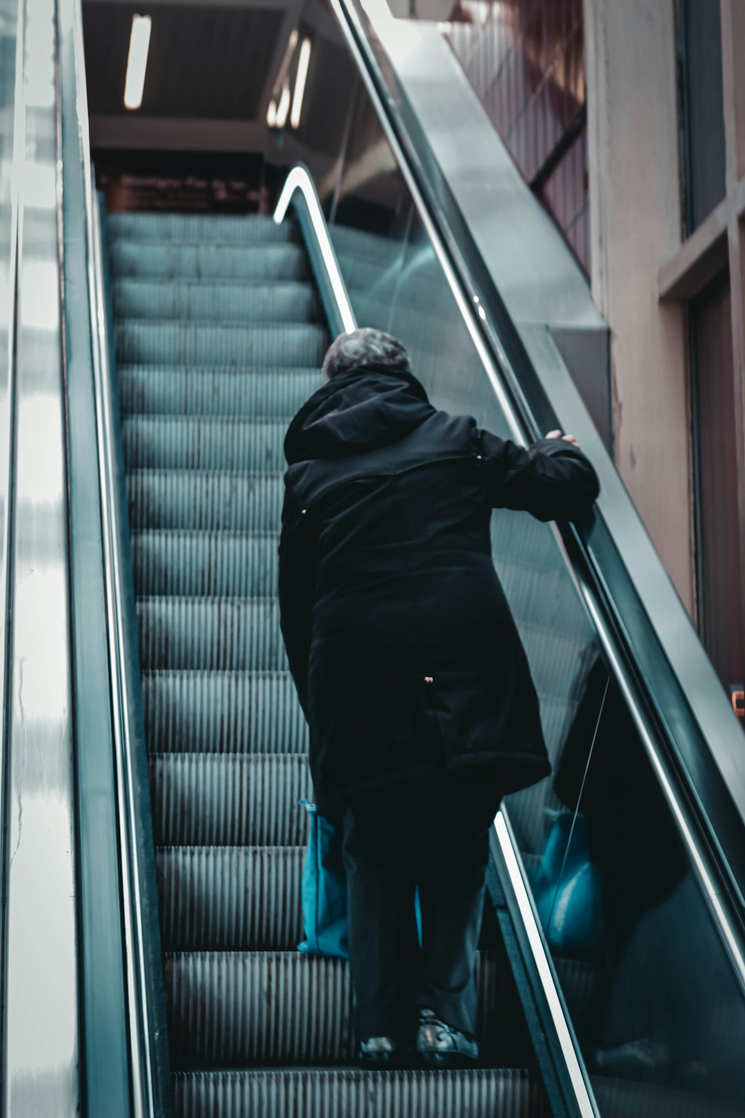 person escalator