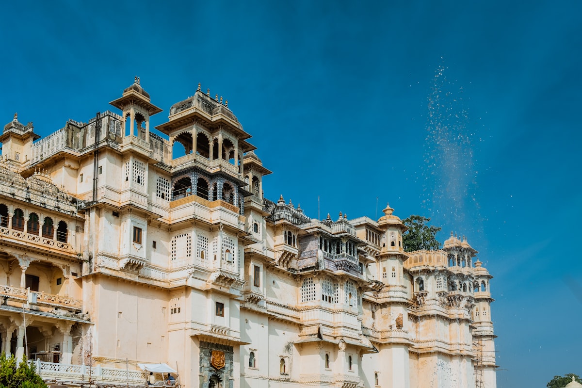 Heritage palace facade near Shilpgram crafts village, Udaipur