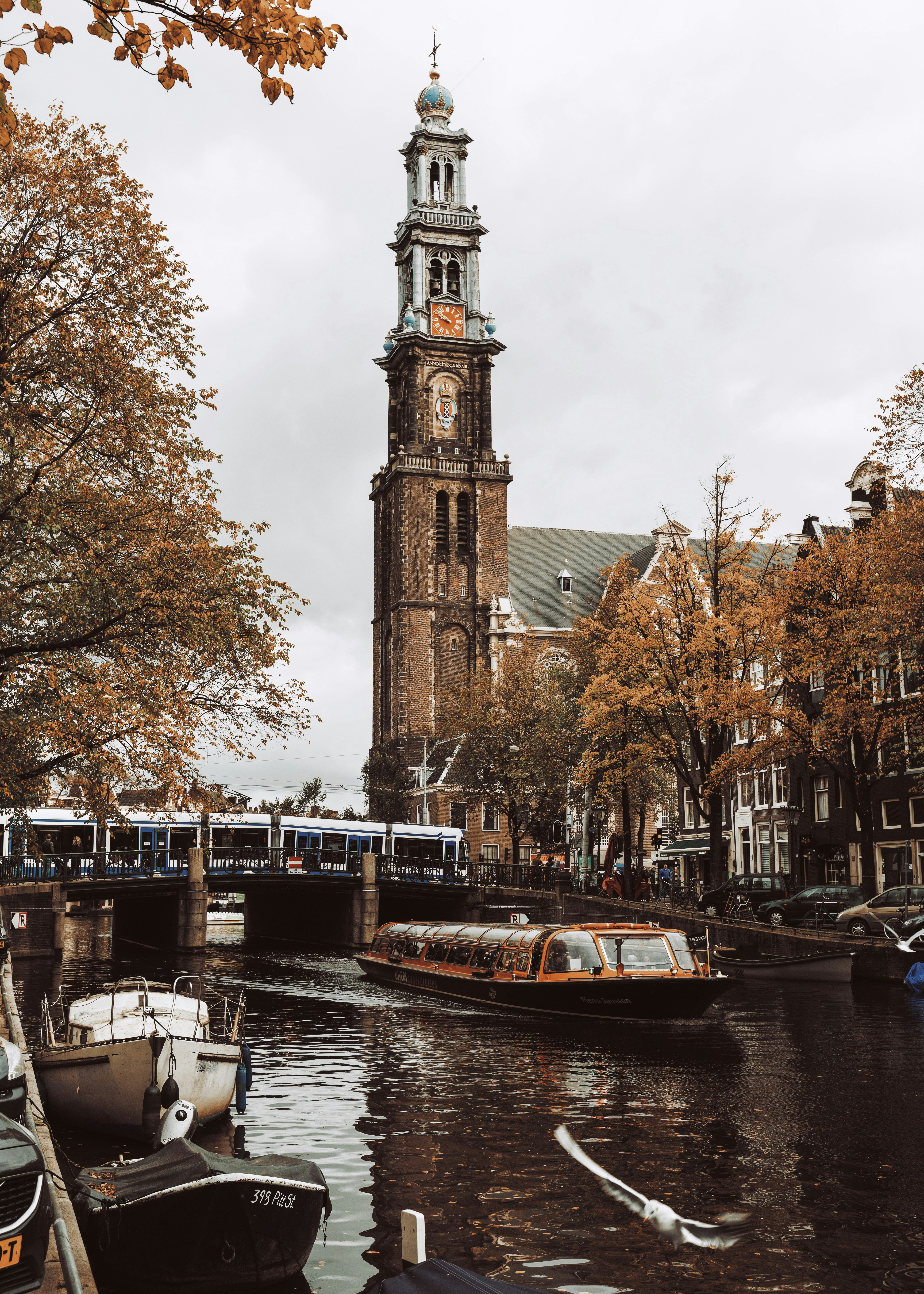 boat passing below bridge during daytime
