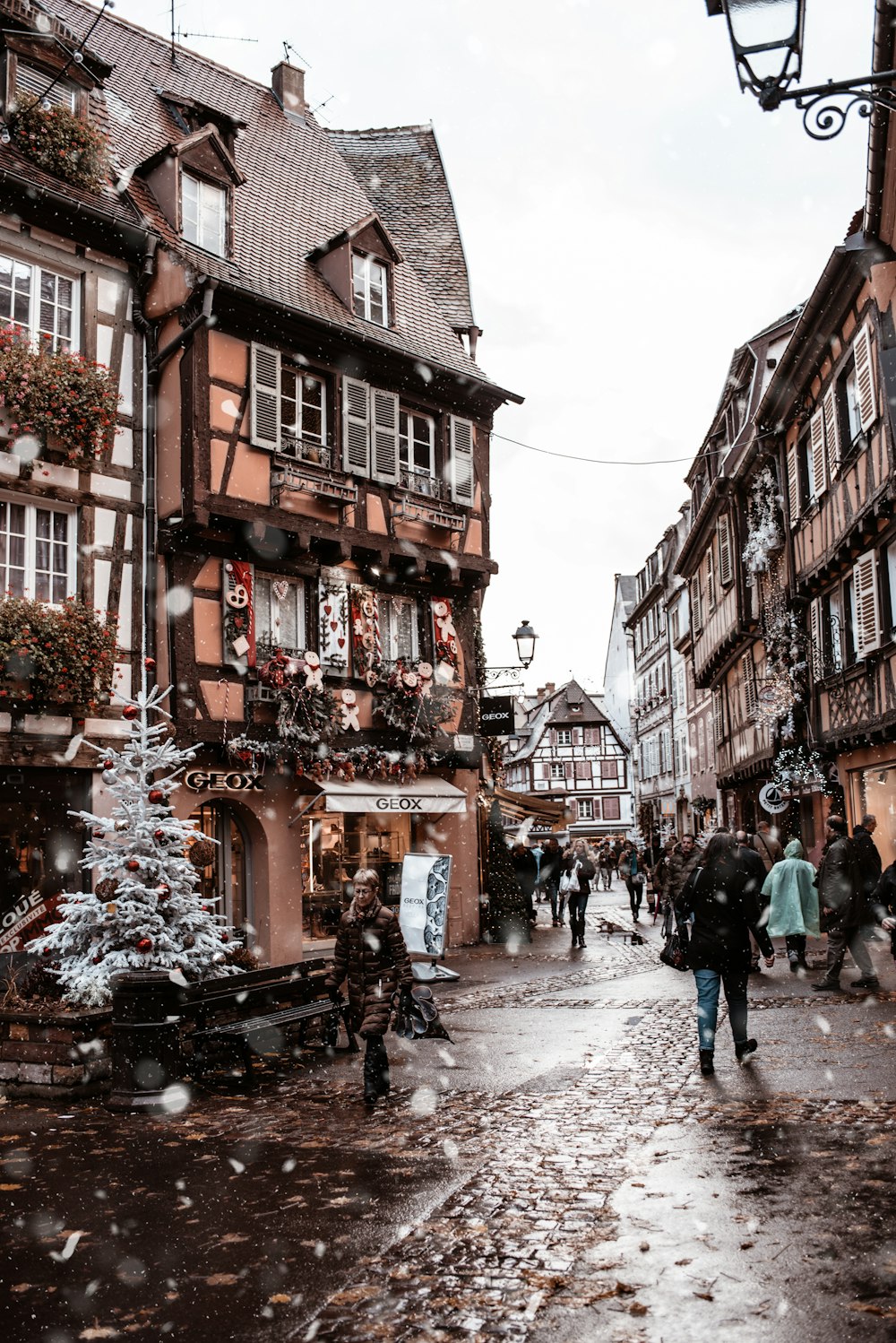 people walking on street