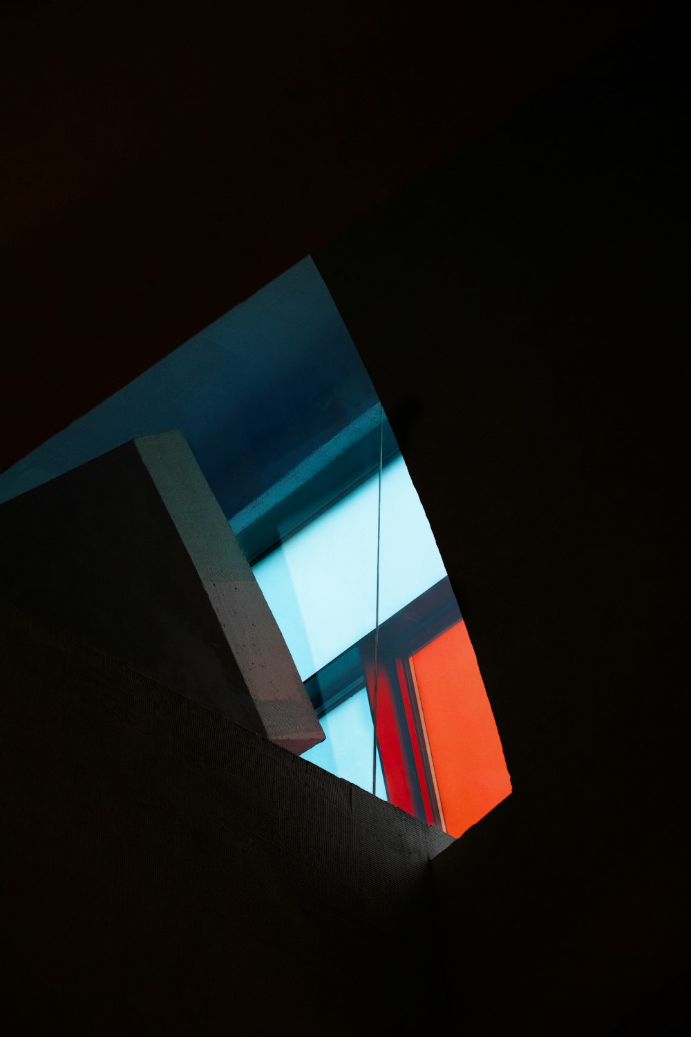a view of a window from inside of a building