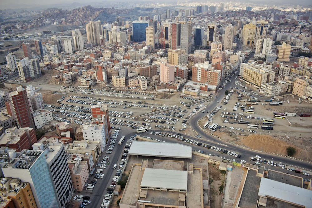 bird's eye view photography of high-rise building