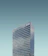A tall, modern skyscraper with reflective windows and the letters 'SAS' displayed at the top. The building stands against a clear, cloudless sky.